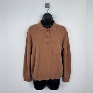 J.Crew Women Cashmere Polo Sweater Size Small